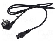Cable; 3x0.75mm2; CEE 7/7 (E/F) plug angled,IEC C5 female; PVC POS
