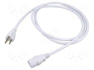 Cable; 3x0.75mm2; IEC C13 female,NEMA 5-15 (B) plug; PVC; 1.8m LIAN DUNG