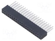 Connector: pin strips; socket; female; PIN: 40; straight; THT; 2x20 SAMTEC