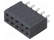 Connector: pin strips; socket; female; PIN: 10; straight; THT; 2x5 SAMTEC
