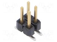 Connector: pin strips; pin header; male; PIN: 4; vertical; SMT; 2x2 SAMTEC