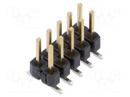 Connector: pin strips; pin header; male; PIN: 10; vertical; SMT SAMTEC
