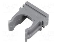 Bracket; polyetylene; -15÷80°C; grey; Size: 16 TIE10