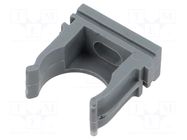 Bracket; polyetylene; FlexiPipe; grey; Size: 20; -15÷80°C TIE10