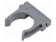 Bracket; polyetylene; -15÷80°C; grey; Size: 32 TIE10