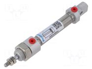 Round cylinder; Piston diam: 10mm; Piston stroke: 25mm; 1÷10bar PNEUMAT