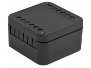 Enclosure: junction box; X: 44mm; Y: 44mm; Z: 25mm; black ELBAG