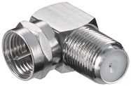 Angle Adapter: F Plug> F Socket 90°, zinc - zinc adapter plug