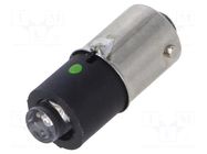 LED lamp; green; BA9S; 8÷48VDC; 8÷48VAC; Bulb: T3 1/4; -30÷85°C MARL