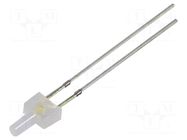 LED; white warm; round; bipolar; 1120÷1560mcd; 90°; Front: flat OPTOSUPPLY