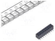 Connector: pin strips; socket; female; PIN: 18; vertical; SMT; 2mm SAMTEC