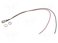 Indicator: LED; prominent; yellow; 2VDC; Ø8mm; MPC; cables; 300mm BIVAR