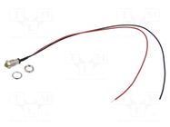 Indicator: LED; prominent; yellow; 2VDC; Ø8mm; MPC; cables; 300mm BIVAR