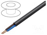 Wire; H05RN-F; 2x1mm2; stranded; Cu; rubber; black; 300V,500V HELUKABEL