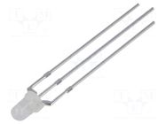 LED; red/blue; 3mm; 30°; Front: convex; 1.9÷2.4/2.7÷3.2VDC; 96mW OPTOSUPPLY