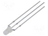 LED; red/blue; 3mm; 30°; Front: convex; 1.9÷2.4/2.7÷3.2VDC; 96mW OPTOSUPPLY