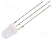 LED; red/blue; 5mm; 60°; Front: convex; 1.9÷2.4/2.7÷3.2VDC; 96mW OPTOSUPPLY