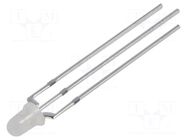 LED; yellow/blue; 3mm; 30°; Front: convex; 1.9÷2.4/2.7÷3.2VDC; 72mW OPTOSUPPLY