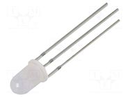 LED; yellow/blue; 5mm; 60°; Front: convex; 1.9÷2.4/2.7÷3.2VDC; 96mW OPTOSUPPLY