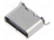 Connector: USB C; socket; SMT; PIN: 16; vertical; top board mount GCT