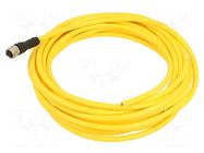 Cable: for sensors/automation; M8; PIN: 4; straight; 5m; plug; PUR PILZ