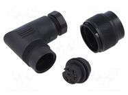 Connector: M16; plug; female; 723; 5A; 250V; PIN: 6; angled 90°; 18AWG BINDER