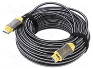 Cable; HDMI plug,both sides; PA; 20m; black; Core: Cu GEMBIRD