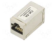 RJ 45 coupler; white; Cat: 6a; connection 1: 1; Shielding: shielded GEMBIRD