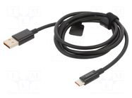 Cable; High Speed,USB 2.0; USB A plug,USB C plug; 1m; black; 100W BASEUS