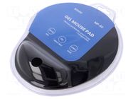 Pad; black; mouse,wrist; gel; blister SAVIO