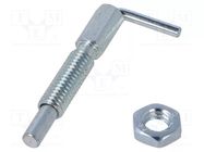 Mount.elem: indexing plungers; zinc plated steel; 4mm; Thread: M6 ELESA+GANTER