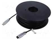 Cable; HDMI plug,both sides; 40m; black Goobay