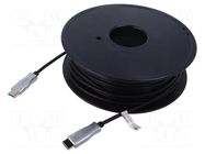 Cable; HDMI plug,both sides; HDCP 2.2,HDMI 2.0,optical; 40m Goobay