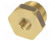 Mount.elem: thread adapter; brass; Int.thread: G 1/8" PNEUMAT