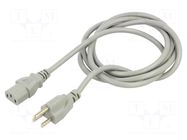 Cable; 3x0.75mm2; IEC C13 female,NEMA 5-15 (B) plug; PVC; 1.8m LIAN DUNG