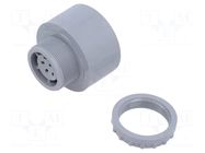 Signaller: sound; buzzer; 24VDC; 24VAC; 90dB(d=1m); IP30; grey WERMA