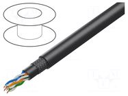 Wire; BiTsound®; 4x2x26AWG; 5e; stranded; Cu; outdoor; black; 7.1mm BITNER