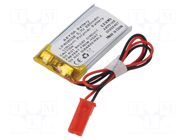 Re-battery: Li-Po; 3.7V; 220mAh; cables,JST SYP-02T-1 socket AKYGA BATTERY
