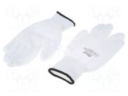Protective gloves; Size: L; white AVIT