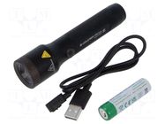 Torch: LED; IP68; waterproof; 500lm; No.of diodes: 1; 25h; L: 123mm LEDLENSER