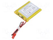 Re-battery: Li-Po; 3.7V; 1400mAh; cables,JST SYP-02T-1 socket AKYGA BATTERY