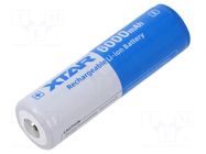 Re-battery: Li-Ion; 21700; 3.6V; 6000mAh; Ø21.8x74.8mm; 10A XTAR