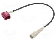 Cable; F plug angular,FME plug; black; angled,straight; 0.2m MTA