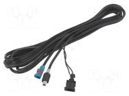 Cable; Fakra socket,HC97 plug; black; straight; 5.6m; 12VDC ACV