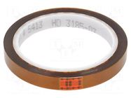 Tape: high temperature resistant; Thk: 0.07mm; 62%; amber; W: 12mm 3M