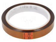 Tape: high temperature resistant; Thk: 0.07mm; 62%; amber; W: 15mm 3M