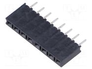 Connector: pin strips; socket; female; PIN: 8; straight; 2.54mm; THT SAMTEC