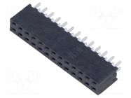 Connector: pin strips; socket; female; PIN: 26; straight; THT; 2mm SAMTEC