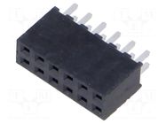 Connector: pin strips; socket; female; PIN: 12; straight; THT; 2mm SAMTEC