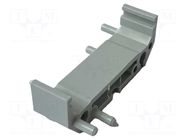 DIN rail mounting bracket; 43x11mm; Body: grey ELBAG